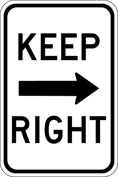 Keep_Right_Arrow_tenere la destra-non sid ice piacere- galateo.pg
