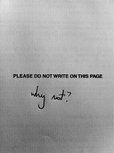 please don't write this page - why not? - lista desideri tavola